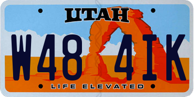 UT license plate W484IK