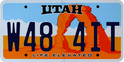 UT license plate W484IT