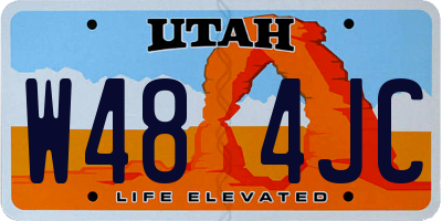 UT license plate W484JC