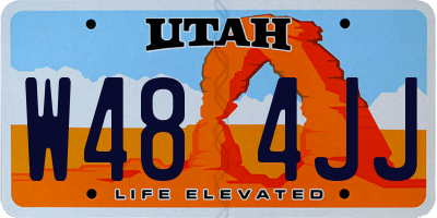 UT license plate W484JJ