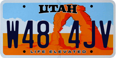 UT license plate W484JV