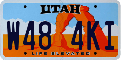 UT license plate W484KI