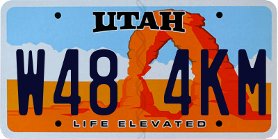 UT license plate W484KM