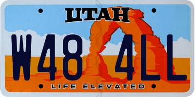 UT license plate W484LL