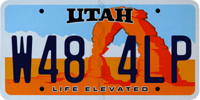 UT license plate W484LP