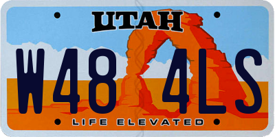 UT license plate W484LS