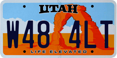 UT license plate W484LT