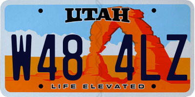 UT license plate W484LZ