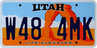 UT license plate W484MK