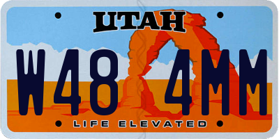 UT license plate W484MM