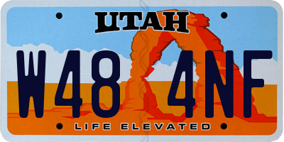 UT license plate W484NF