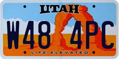 UT license plate W484PC