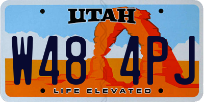 UT license plate W484PJ