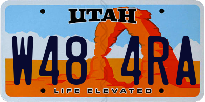 UT license plate W484RA