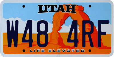 UT license plate W484RF