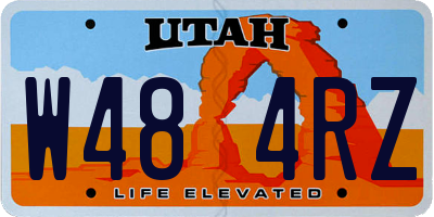 UT license plate W484RZ