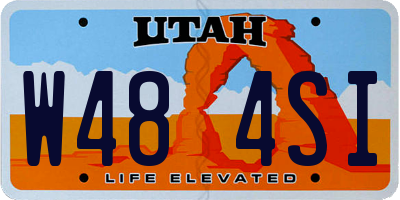 UT license plate W484SI