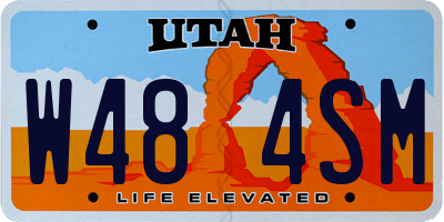 UT license plate W484SM