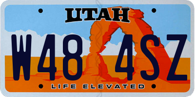 UT license plate W484SZ