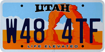 UT license plate W484TF