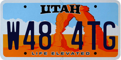 UT license plate W484TG