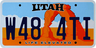 UT license plate W484TI