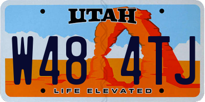 UT license plate W484TJ