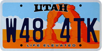 UT license plate W484TK
