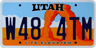 UT license plate W484TM