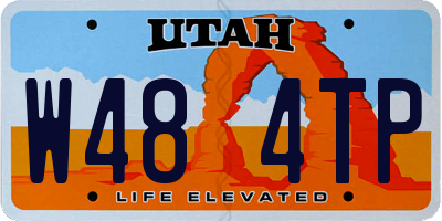 UT license plate W484TP