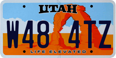 UT license plate W484TZ