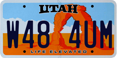 UT license plate W484UM