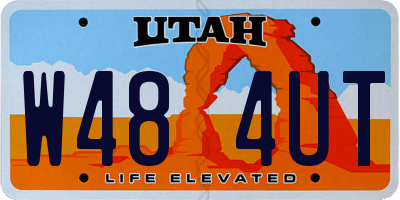UT license plate W484UT