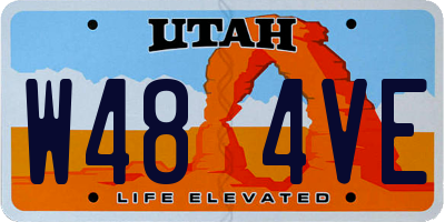 UT license plate W484VE