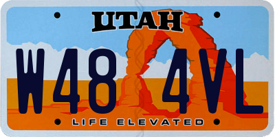 UT license plate W484VL