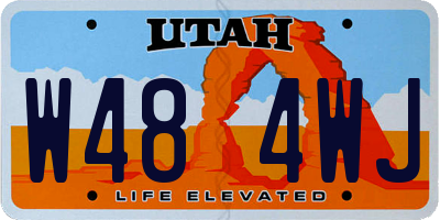 UT license plate W484WJ