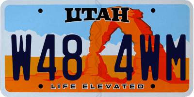 UT license plate W484WM