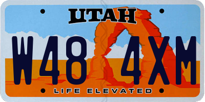 UT license plate W484XM