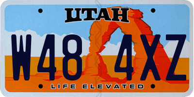 UT license plate W484XZ