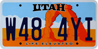 UT license plate W484YI