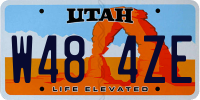 UT license plate W484ZE