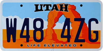 UT license plate W484ZG