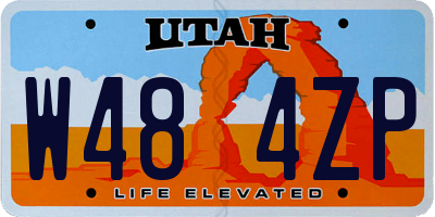 UT license plate W484ZP