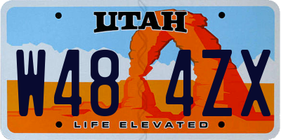 UT license plate W484ZX