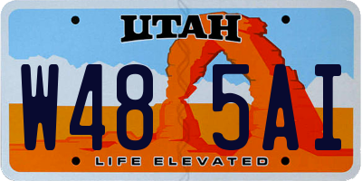 UT license plate W485AI