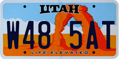 UT license plate W485AT