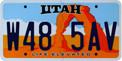 UT license plate W485AV