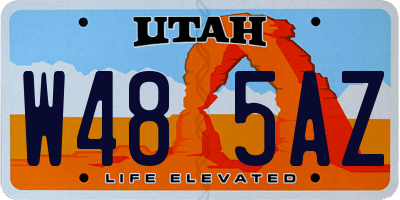 UT license plate W485AZ