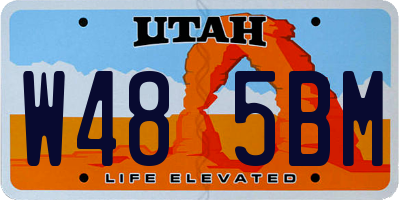 UT license plate W485BM