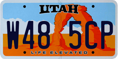 UT license plate W485CP